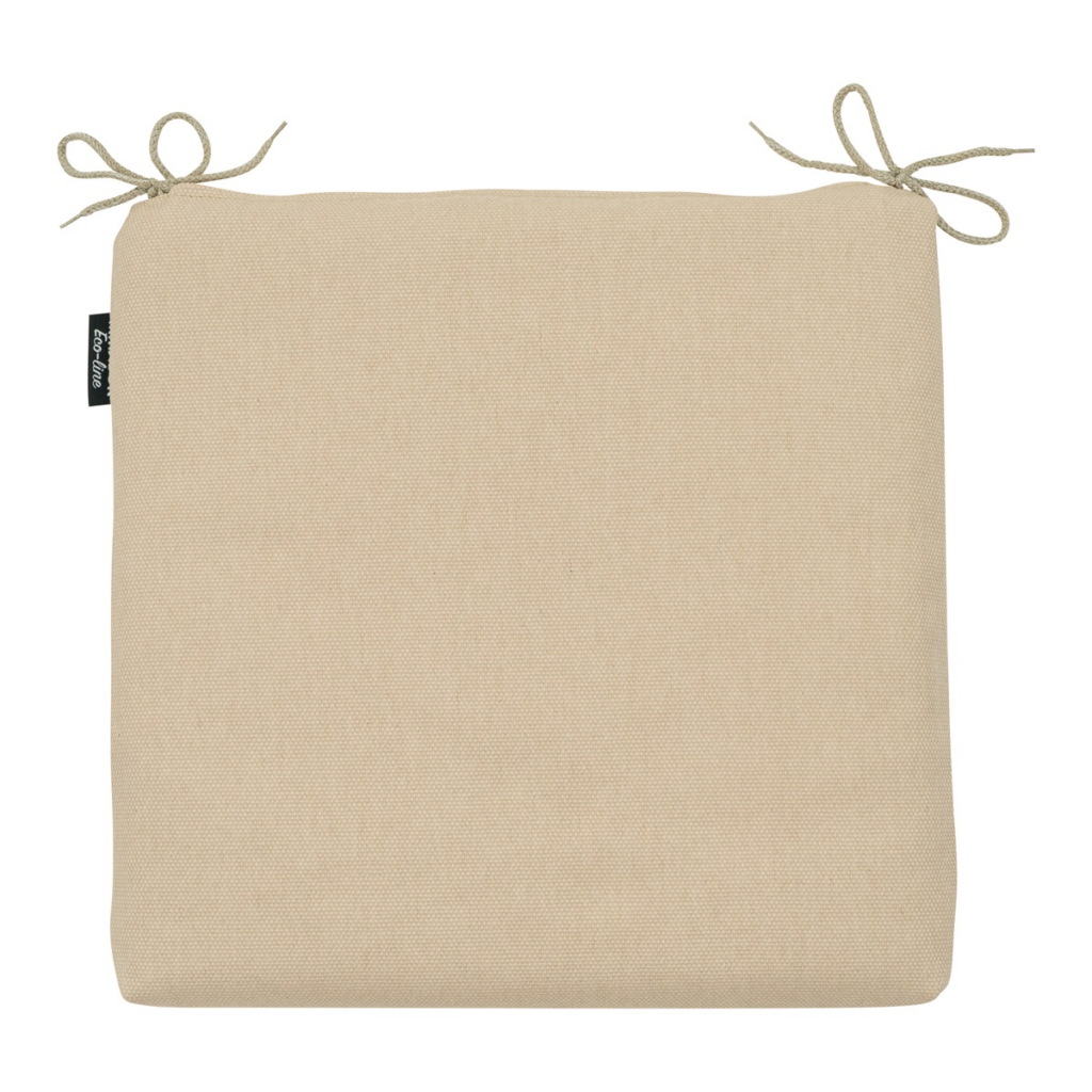 Seat cushion universal zip ca.40x40cm Beige canvas eco+