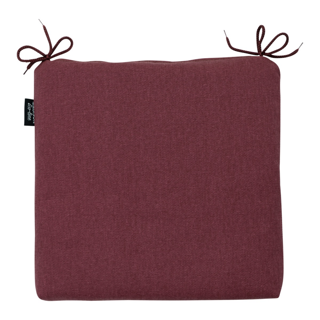 Seat cushion universal zip ca.40x40cm Bordeaux canvas eco+