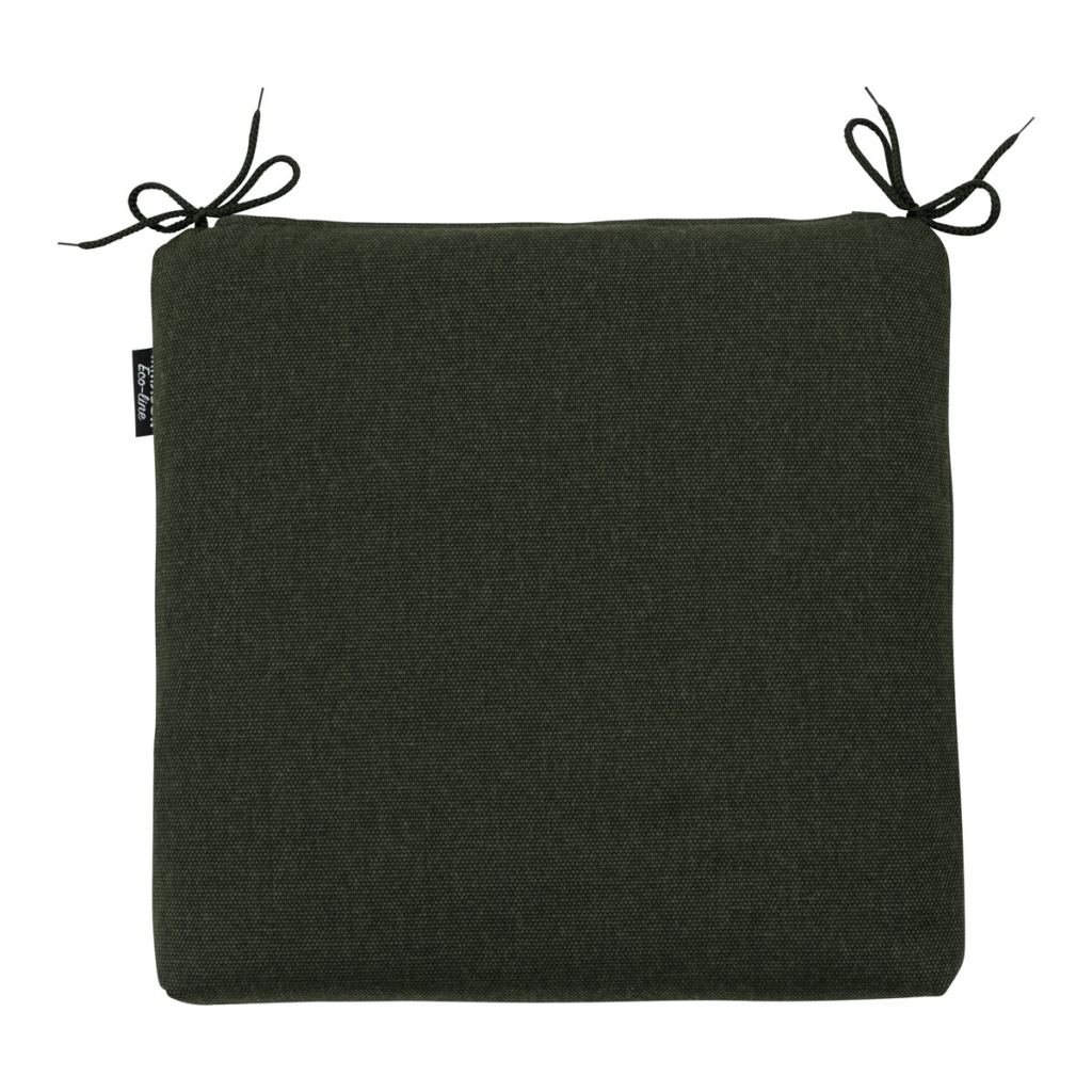 Seat cushion universal zip ca.40x40cm Green canvas eco+