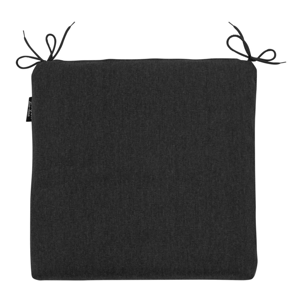 Seat cushion universal zip ca.40x40cm Black canvas eco+