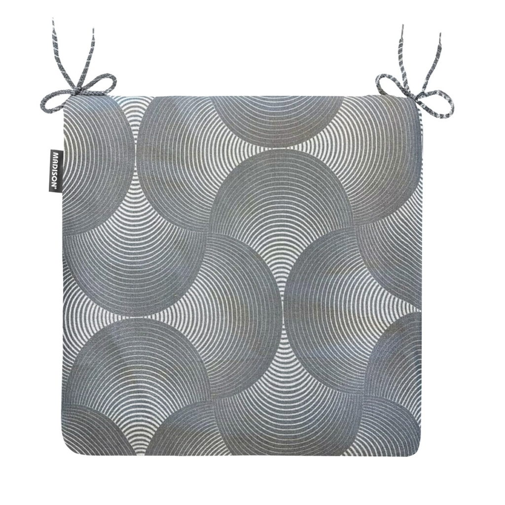 Seat cushion universal zip ca.40x40cm O WR Napels rondo grey