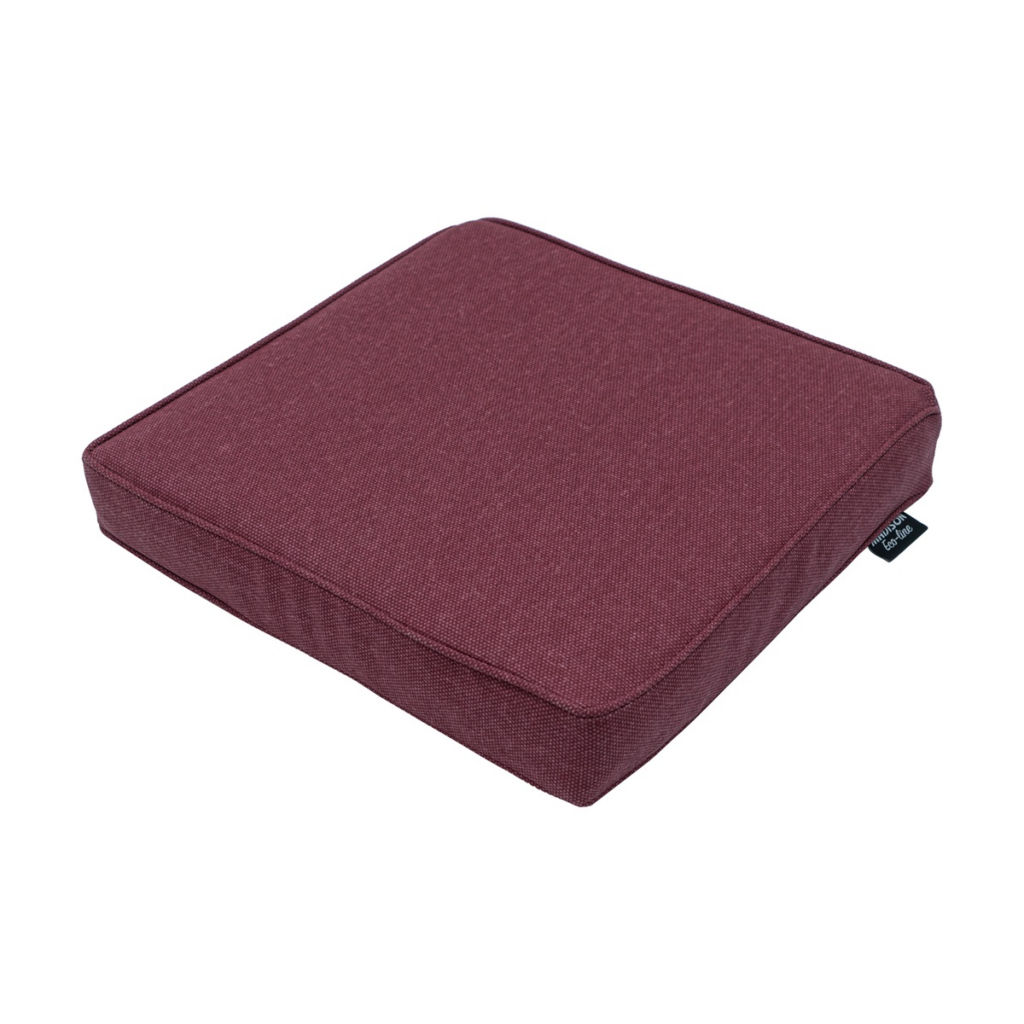 Luxury seat cushion ca.40x40cm Bordeaux canvas eco+
