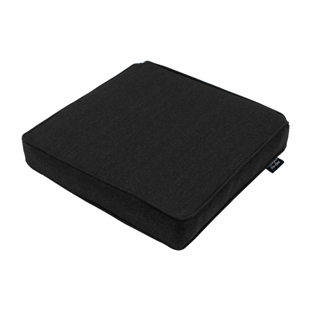 Luxury seat cushion ca.40x40cm Black canvas eco+
