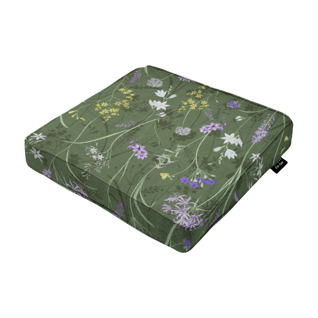 Luxury seat cushion ca.40x40cm Donna green canvas eco+